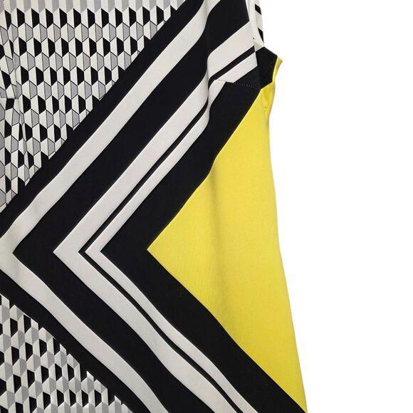 Joseph Ribkoff Bold Chevron Sleeveless Sheath Dress 2 - Picture 2 of 3